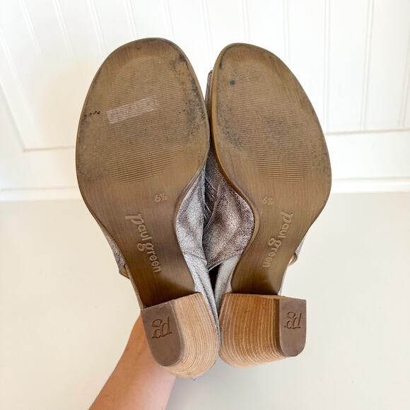 Paul Green Cayanne Peep Toe Sandal in Smoke Leather - Picture 6 of 11